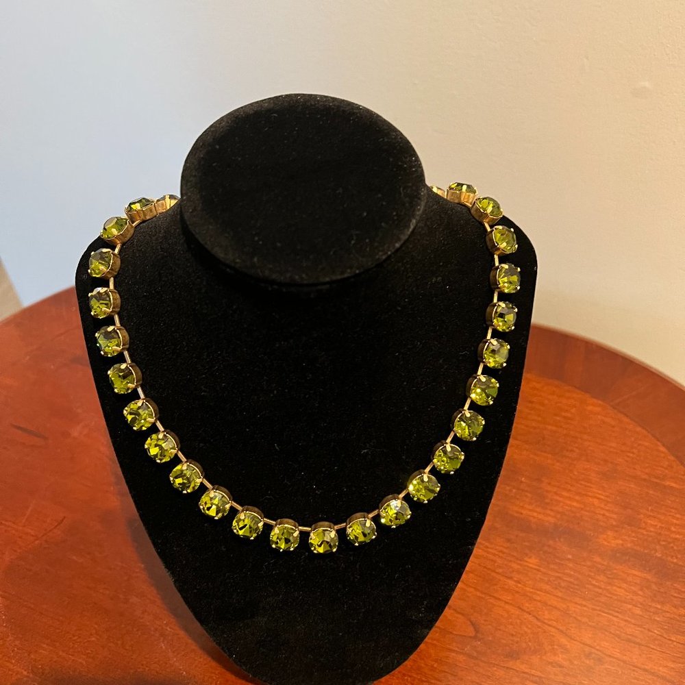 LOREN HOPE KAYLEE CRYSTAL NECKLACE IN GORGEOUS PERIDOT